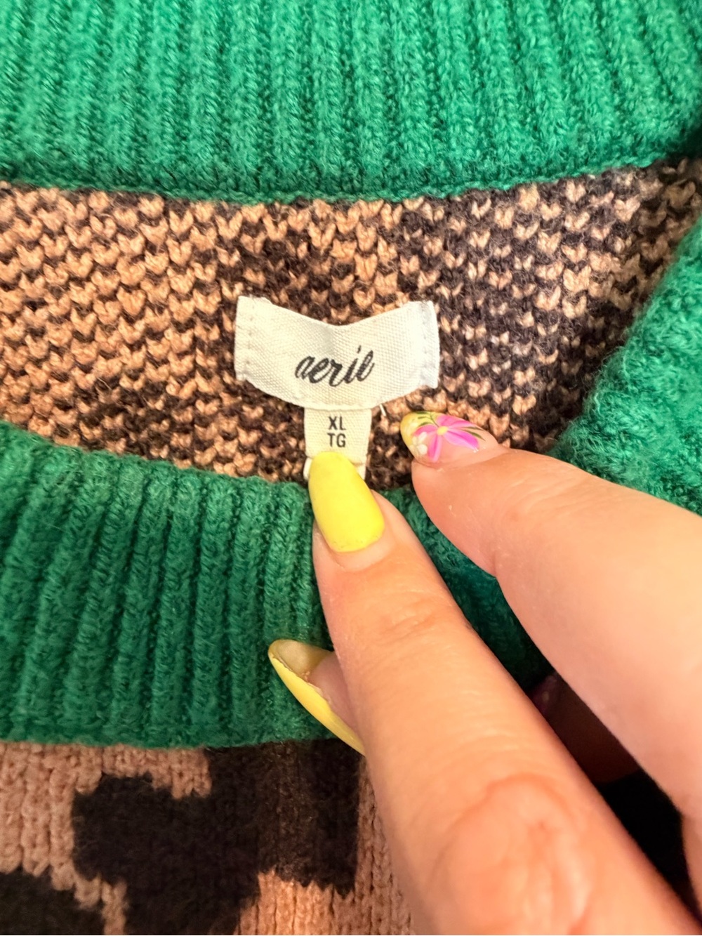 Aerie Leopard Print Sweater - Picture 3 of 3
